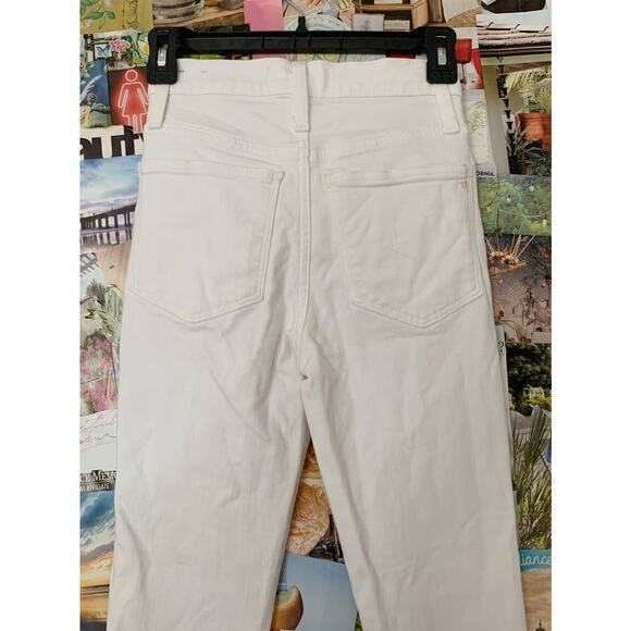 Pure White Madewell 10" High Rise Skinny Crop Button Front Jeans 23 - Picture 9 of 11